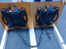 Modules of LED floor video screens 